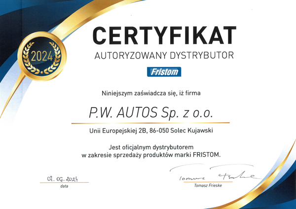 Fristom certificate