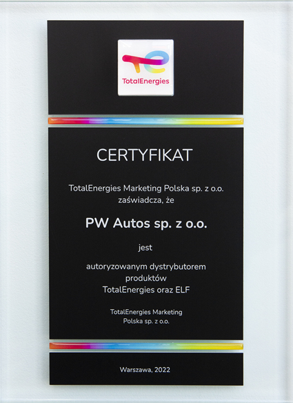 TotalEnergies certificate