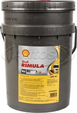 Shell Rimula R6 20 Liter RIMULA R6 MS 10W40 SYNTHETIC ENGINE OIL /20L PACKAGING/ Shell 550070619 ...