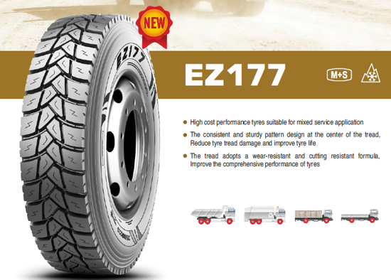 TIRE 315/80R22.5 EZ177 157/154K 20PR M+S 3PMSF TL